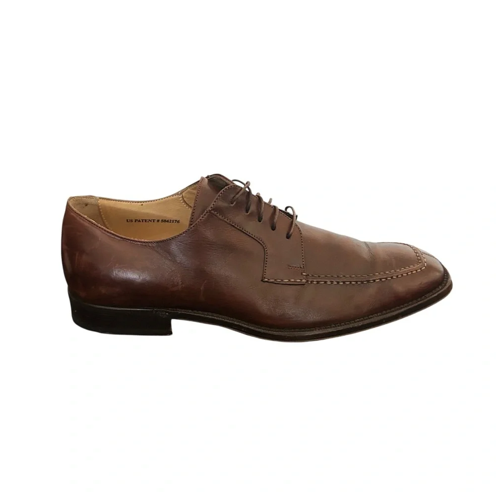 Cole Haan Men’s Brown Leather Apron Toe Derby Dress Shoes C07146 Size 9M